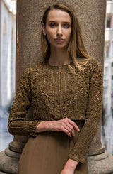 metallic gold khaki jacket.