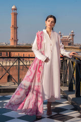 Rose Pink Fine Cotton Silk (Two Piece Set)