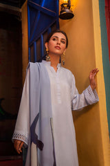 Sky Blue Fine Cotton Silk (Two piece set)