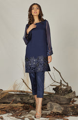 Navy Blue Dress (2 piece set).