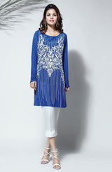 Blue Tunic-Embroidered.