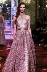 Gown- Hand crafted gota mesh- floor length