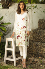 White floral tunic (tunic only)