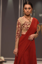 Scarletta| Lehenga Saree & Blouse - Natasha Kamal