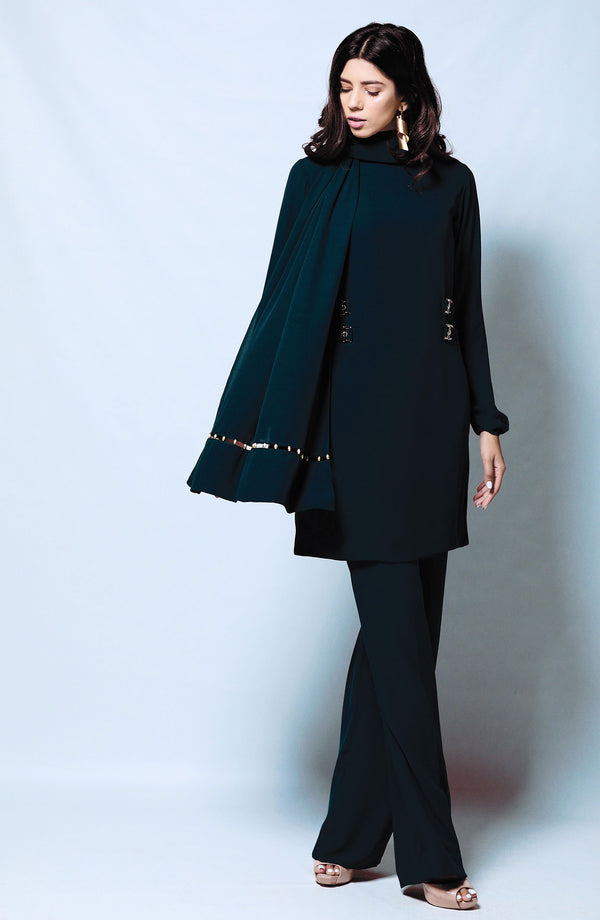 Black Tunic with gold buckles