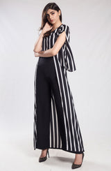 Black and white  striped tunic (one piece)