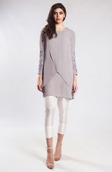 Grey -Cross-Over tunic (one piece)