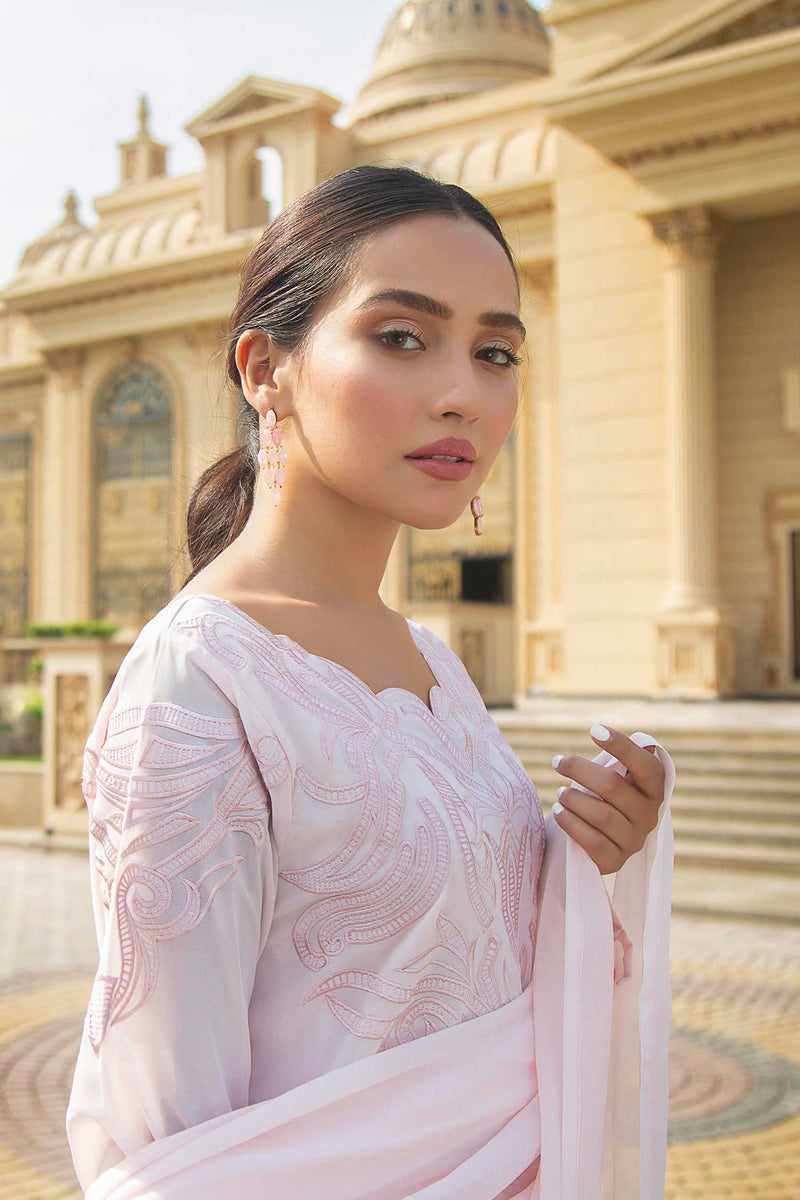 Soft pink embroidered shirt and duppatta (tunic only)